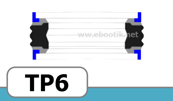 JOINT TETE DE PISTON 152.40x127x44.45x12.70 TP6 NBR/Nitrile