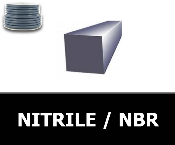 CORDE CARREE 6.35 mm NBR/Nitrile/NITRILE 70 Shores