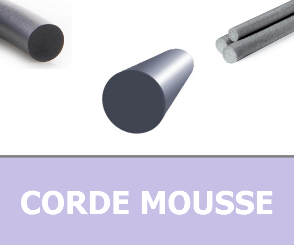 CORDE RONDE MOUSSE 3.00 mm EPDM NOIRE