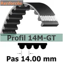 COURROIE CRANTEE 14M-GT3-966/55 mm Renforcée