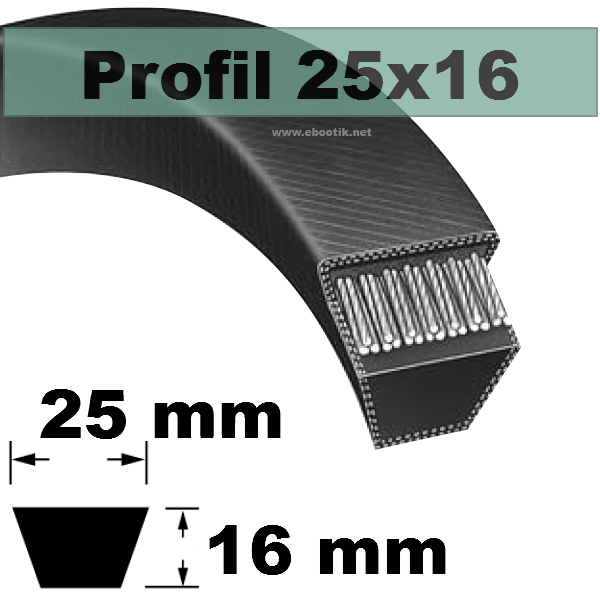 COURROIE TRAPEZOIDALE 25x2800