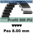 Courroie Crantée/Linéaire 8M20 POLYURETHANE Vendue au mètre
