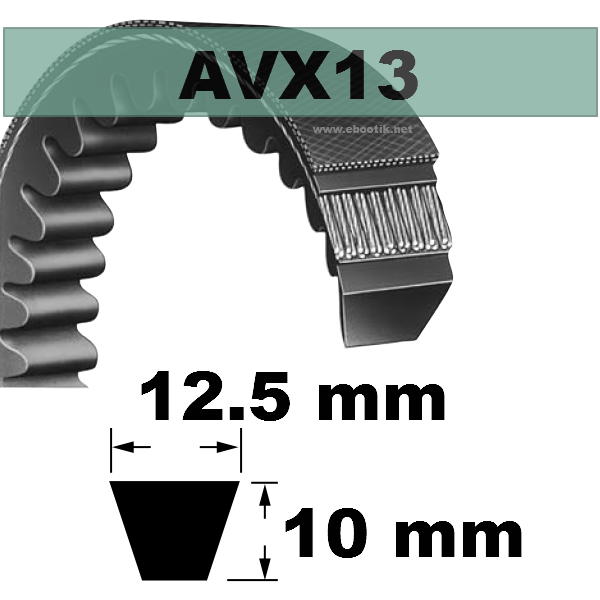 COURROIE AVX13x1018 mm La/Le