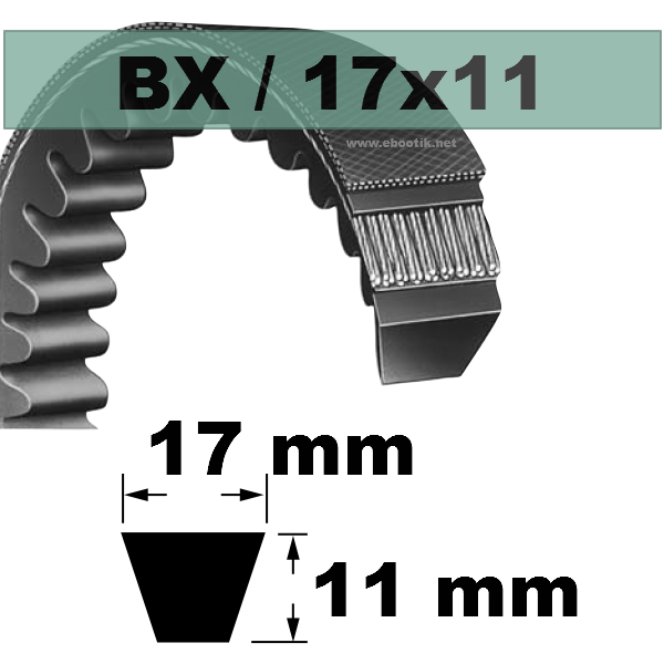 COURROIE TRAPEZOIDALE CRANTEE BX37