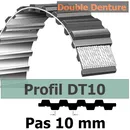COURROIE CRANTEE 260T10/12 mm PU (acier) Double Denture
