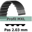 COURROIE DENTEE 45MXL025 PAS 2.032 mm / LARGEUR 6.35 mm