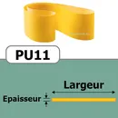COURROIE PLATE PU11/300x15 mm