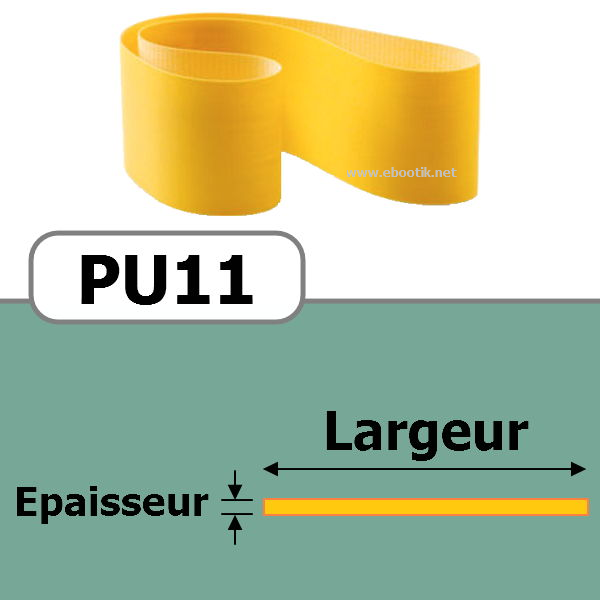 COURROIE PLATE PU11/300x15 mm