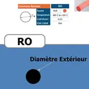 Courroie ronde RO orange 83 Shores DIAMETRE 3 mm