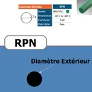 Courroie ronde RPN verte rugueuse 88 Shores DIAMETRE 2 mm