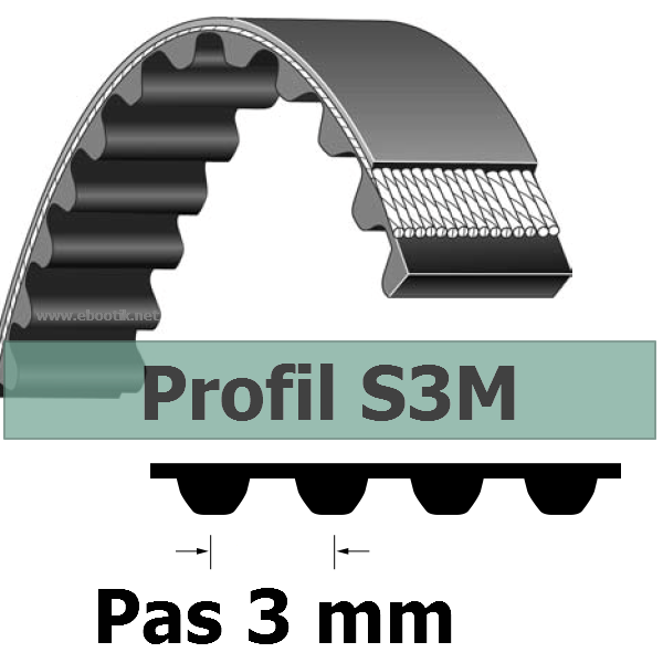 COURROIE CRANTEE S3M537-6 mm