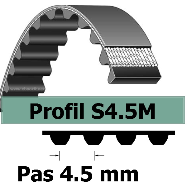 COURROIE CRANTEE S4.5M630-6 mm