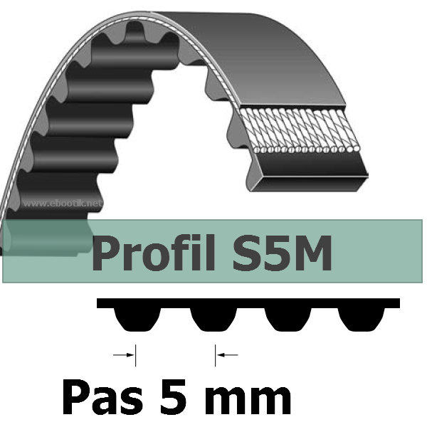 COURROIE CRANTEE S5M625-6 mm