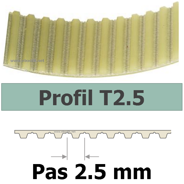 COURROIE CRANTEE 230T2,5/6 mm