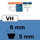 111360001-COURROIE TRAPEZOIDALE VH8