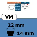 111360024-COURROIE TRAPEZOIDALE VM22