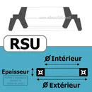 JOINT RACLEUR 35X43X6/4  RSU PU/Polyuréthane Bleu 90 