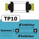 JOINT TETE DE PISTON 40x30x8 TP10 BRN