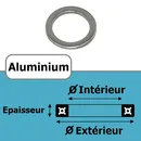 RONDELLE 5.00x7.50x1.00 ALUMINIUM