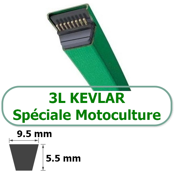 COURROIE TRAPEZOIDALE KEVLAR 3L150