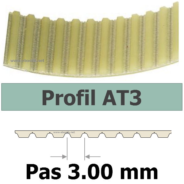 COURROIE CRANTEE 252AT3/50 mm