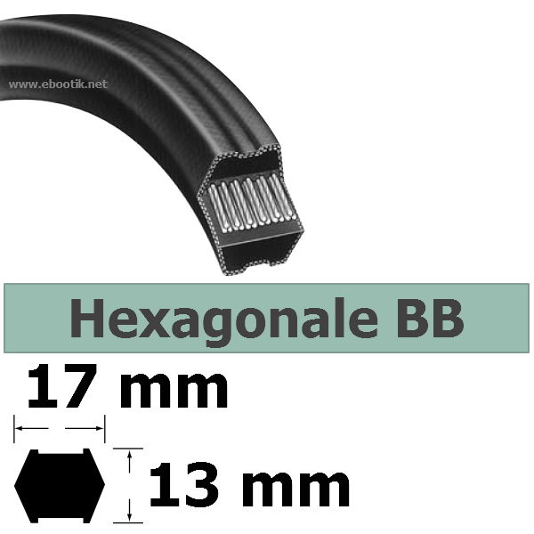 COURROIE HEXAGONALE BB108