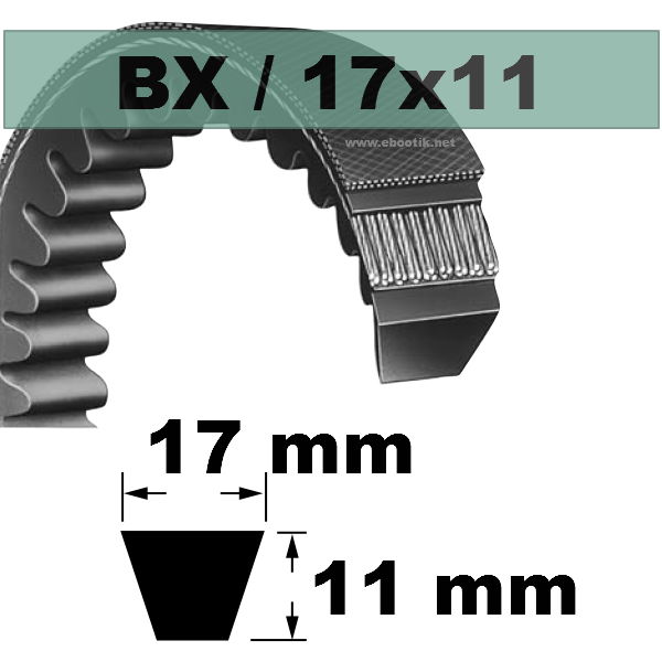 COURROIE TRAPEZOIDALE CRANTEE BX100