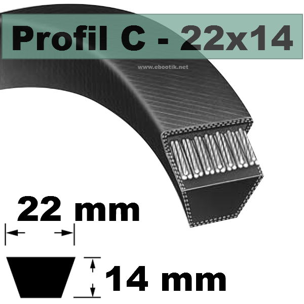 COURROIE TRAPEZOIDALE C55