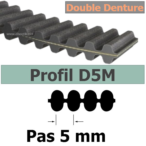 COURROIE 5M500-9 mm DOUBLE DENTURE