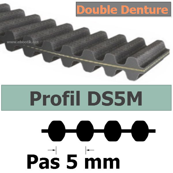 COURROIE CRANTEE DS5M575-10 mm DOUBLE DENTURE