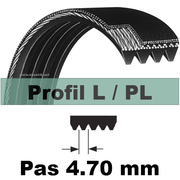 COURROIE STRIEE 1613PL (PRIX A LA DENT)