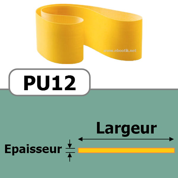 COURROIE PLATE PU12/310x15 mm