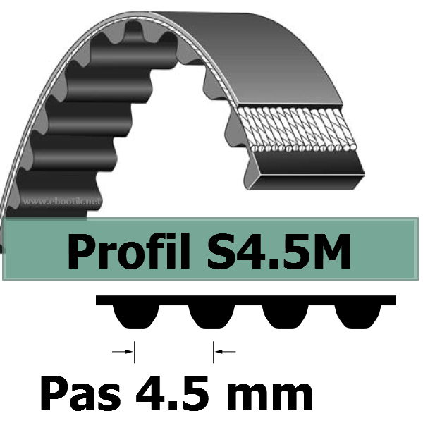 COURROIE CRANTEE S4.5M180-20 mm