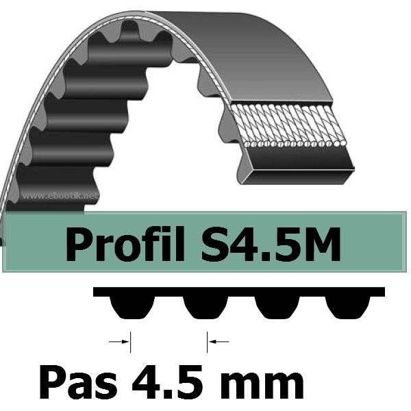 COURROIE CRANTEE S4.5M252-6 mm