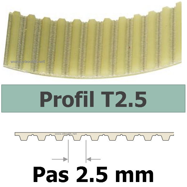 COURROIE CRANTEE 480T2,5/6 mm