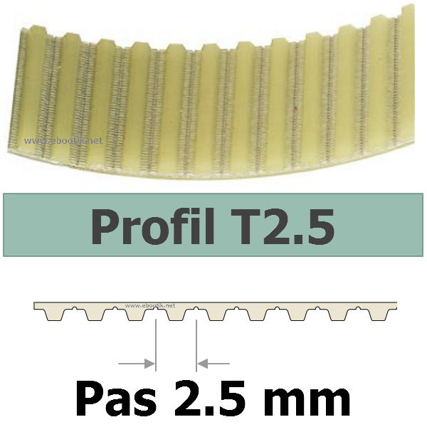 COURROIE CRANTEE 330T2,5/6 mm