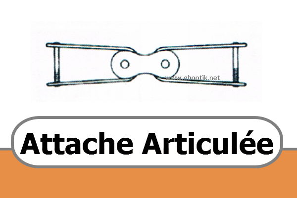 ATTACHE ARTICULEE POUR COURROIE TRAPEZOIDALE PERFOREE B 17 x 11 mm