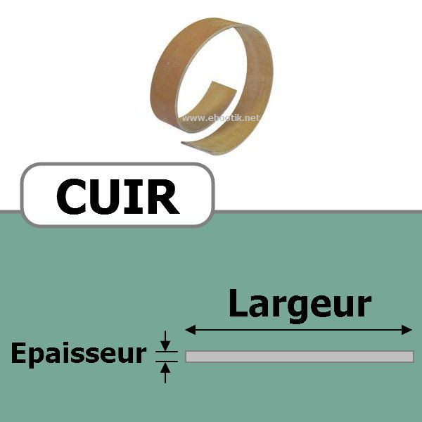 111130001-COURROIE CUIR 50 mm x 5 mm
