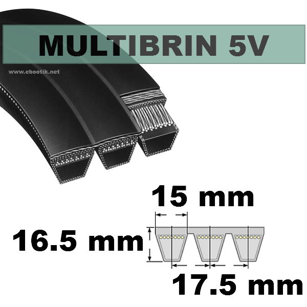 Courroie 5V1500x3 Brins