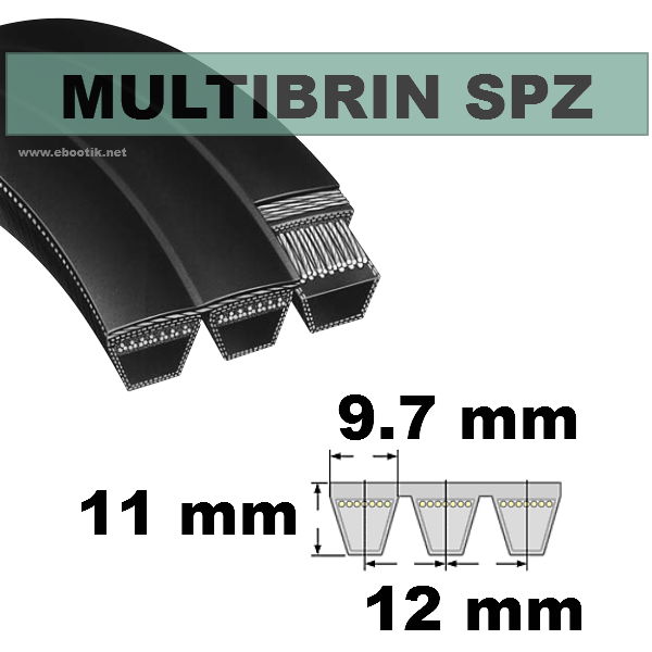 Courroie SPZ1500x3 Brins