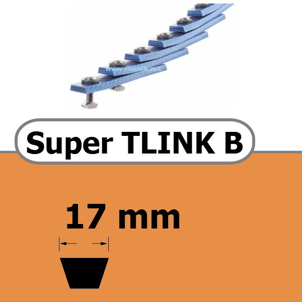 COURROIE TRAPEZOIDALE A MAILLONS SUPER TLINK AVEC RIVETS METALLIQUE SPB