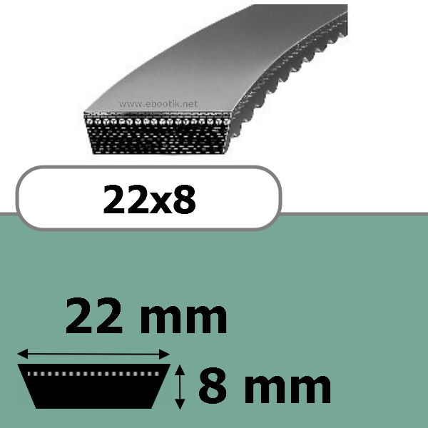 COURROIE VARIATEUR 22x8x1200
