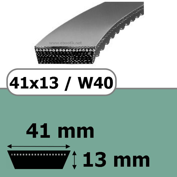 COURROIE VARIATEUR 41x13x1000 = 1060W40