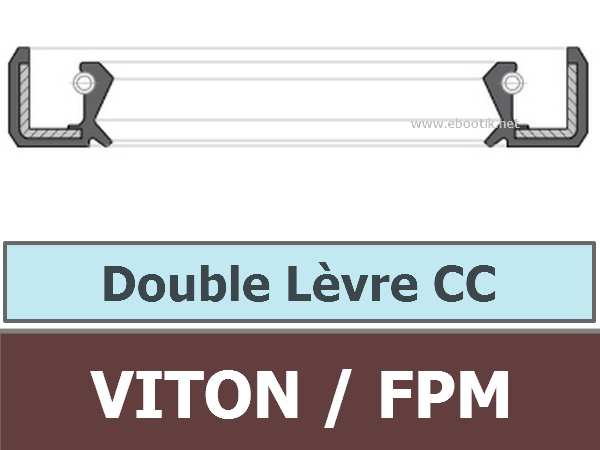 JOINT 36.53x50.8x6.35 CC / DOUBLE LEVRE FPM/Viton/VITON