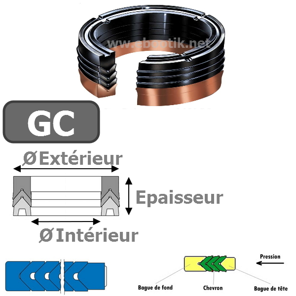 JOINT CHEVRON 14x24x18.5 FPM/Viton