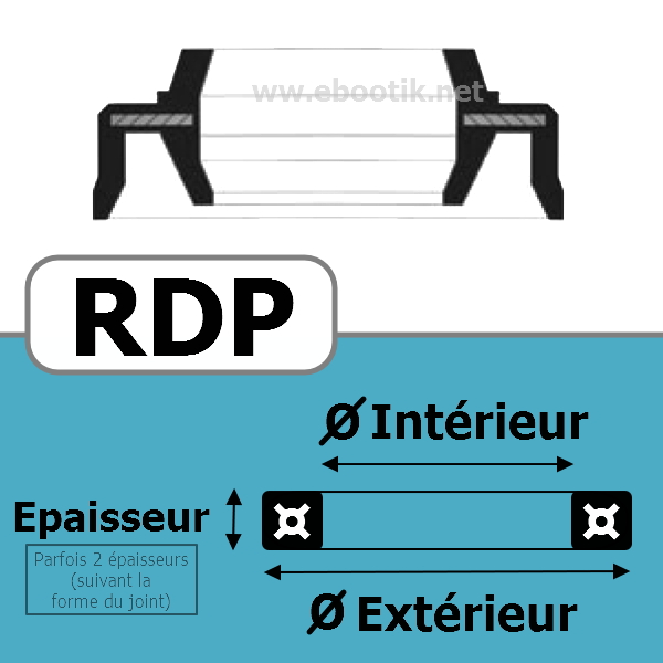 JOINT RACLEUR 50X60X7/9.5 <br>RDP FPM/Viton¤80 FPM/Viton