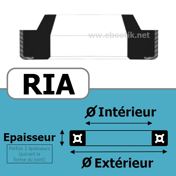 JOINT RACLEUR 10X20X5/8 <br>RIA NBR/Nitrile Noir¤90 