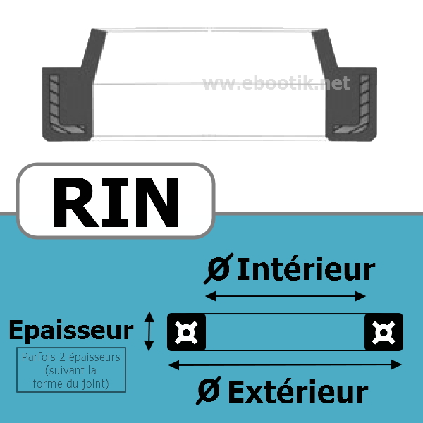 JOINT RACLEUR 19X28.6X5/7 <br>RIN NBR/Nitrile Noir¤90 