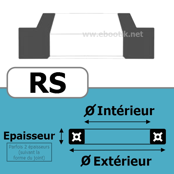 JOINT RACLEUR 8X18X5/7 <br>RS NBR/Nitrile Noir¤90