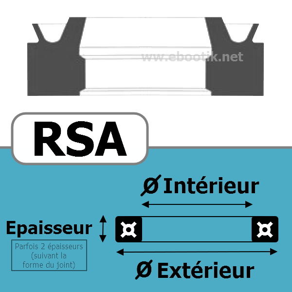 JOINT RACLEUR 50X58X4/7 <br>RSA PU/Polyuréthane Bleu¤94 